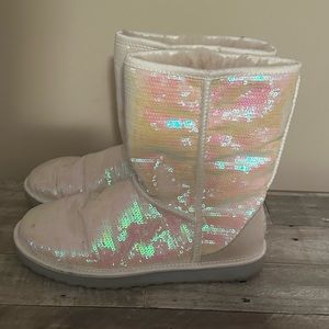 Iridescent White Sequin Uggs / Bridal Uggs